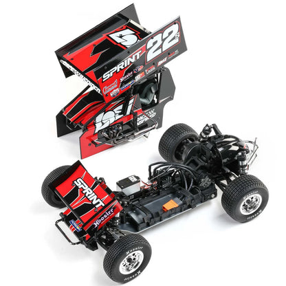 Losi 22S Sprint Car, 1/10 2WD, RTR Combo with Battery and Charger, Red
