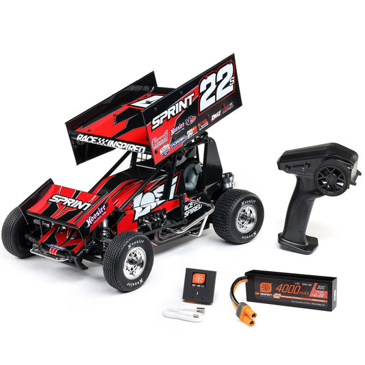 Losi 22S Sprint Car, 1/10 2WD, RTR Combo with Battery and Charger, Red