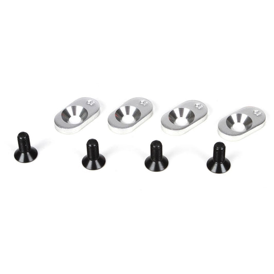 LOSI ENGINE MOUNT INSERTS & SCREWS, 19T (4), LOSB5801