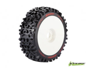 B-Pioneer 1/8 Buggy Tyre Soft White Rim