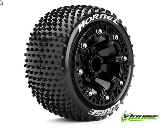 ST-Hornet 1/10-1/16th BLK Rim w/tyre LT3172SB