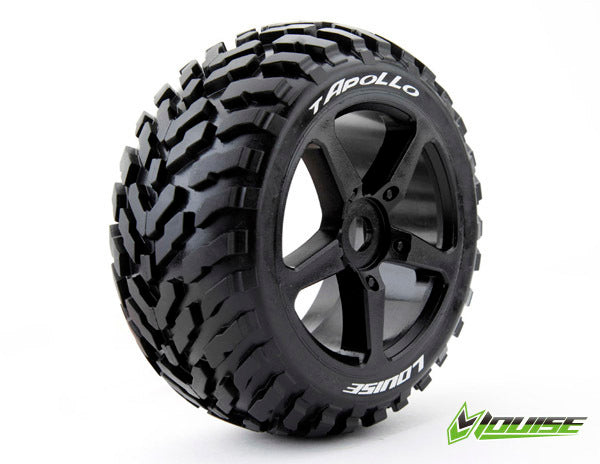 T-Apollo 1/8th Truggy Tyre BLK/spoke LT3252B