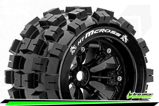 MT-Cross 1/8 Truck Tyre w/BLK rim