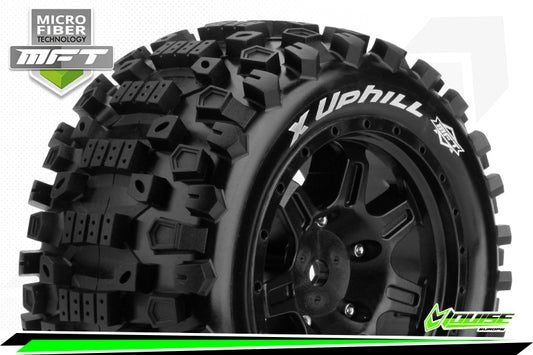 MFT - X-UPHILL - X-Maxx Serie Tire Set - Mounted - Sport - Black Wheels - Hex 24mm LT3297B