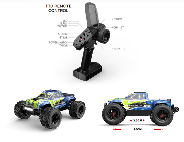 MJX 1/14 Hyper Go 4WD High-speed Off-road Brushless RC Truck – Radical ...