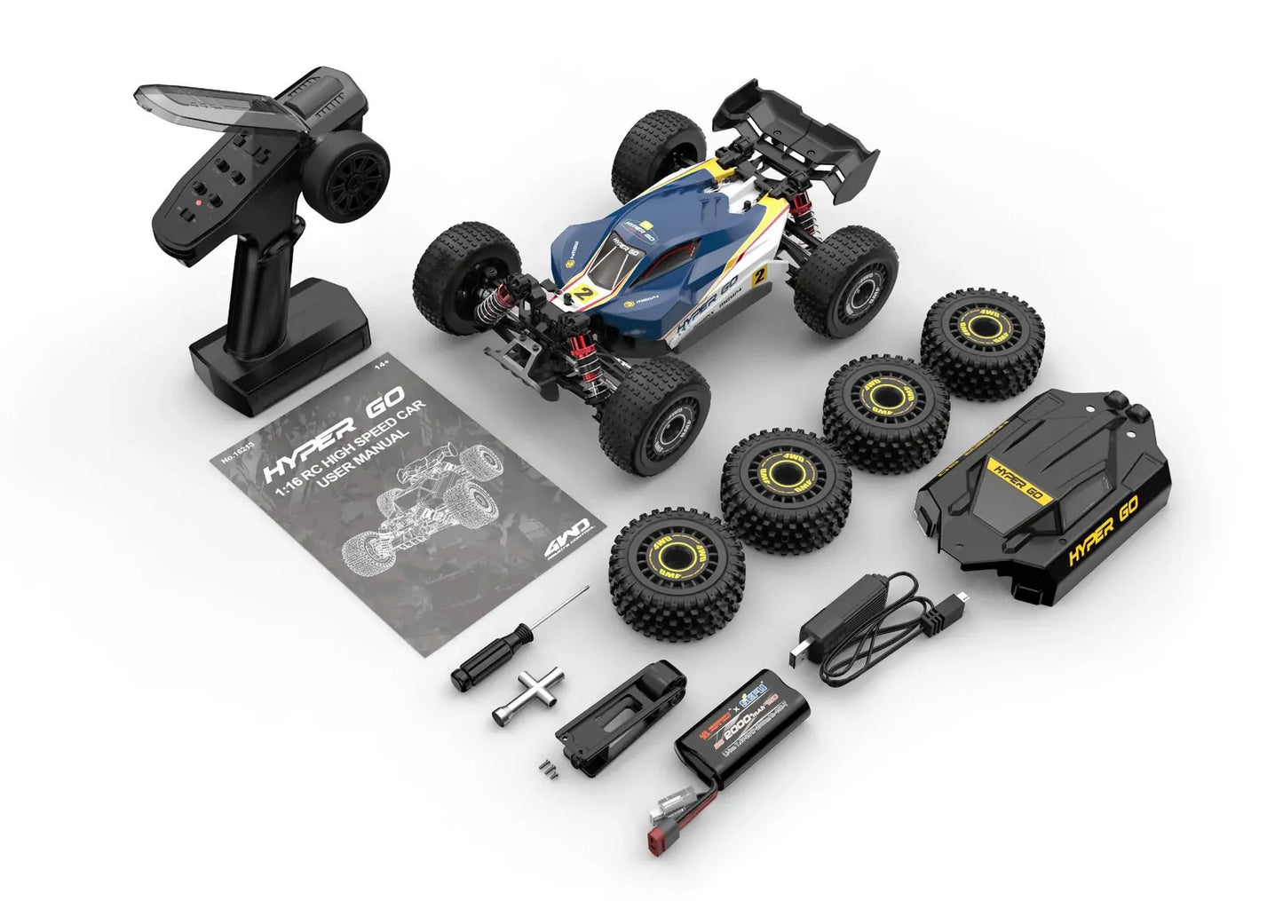 MJX Hyper Go 16213 Brushless 1/16 RC Car 4WD High Speed Off-Road RC Truck