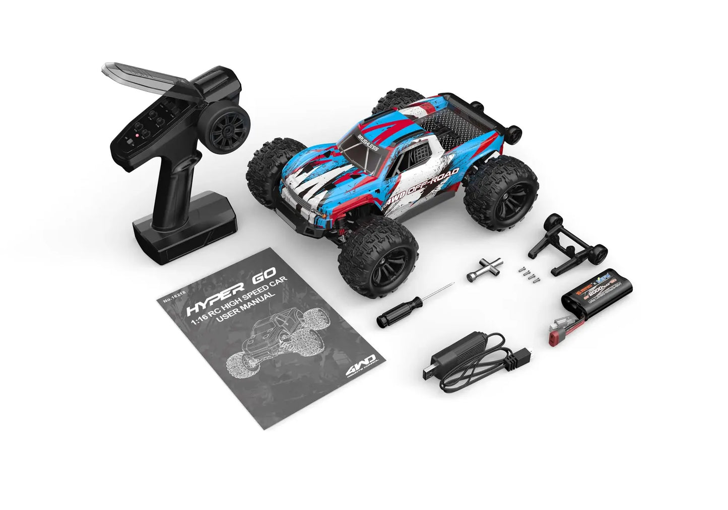 MJX Hyper Go 16218 Brushless 1/16 RC Car 4WD High Speed Off-Road RC Truck