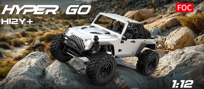 MJX 1/12 Hyper Go 4WD Off-road Brushless RC Crawler + Lights & Bluetooth esc tuning via app Includes USB Charger & battery