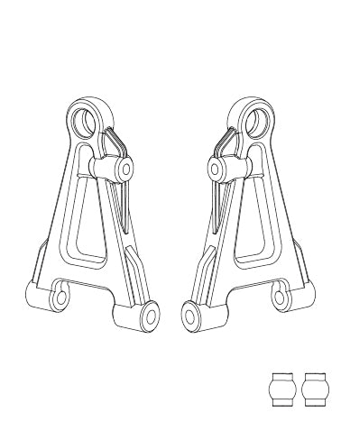 MJX Front Lower Suspension Arms (Including Ball Head) [14220]