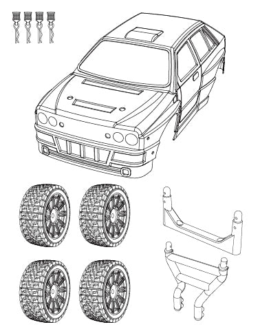 MJX 14302 Lancia Delta Body Shell [1430B]