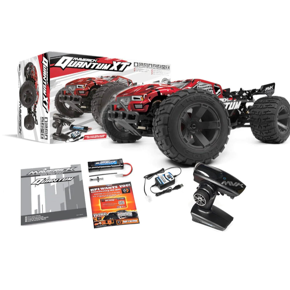 MAVERICK 1/10 QUANTUM XT 4WD BRUSHED TRUGGY RED/BLACK - MV150107