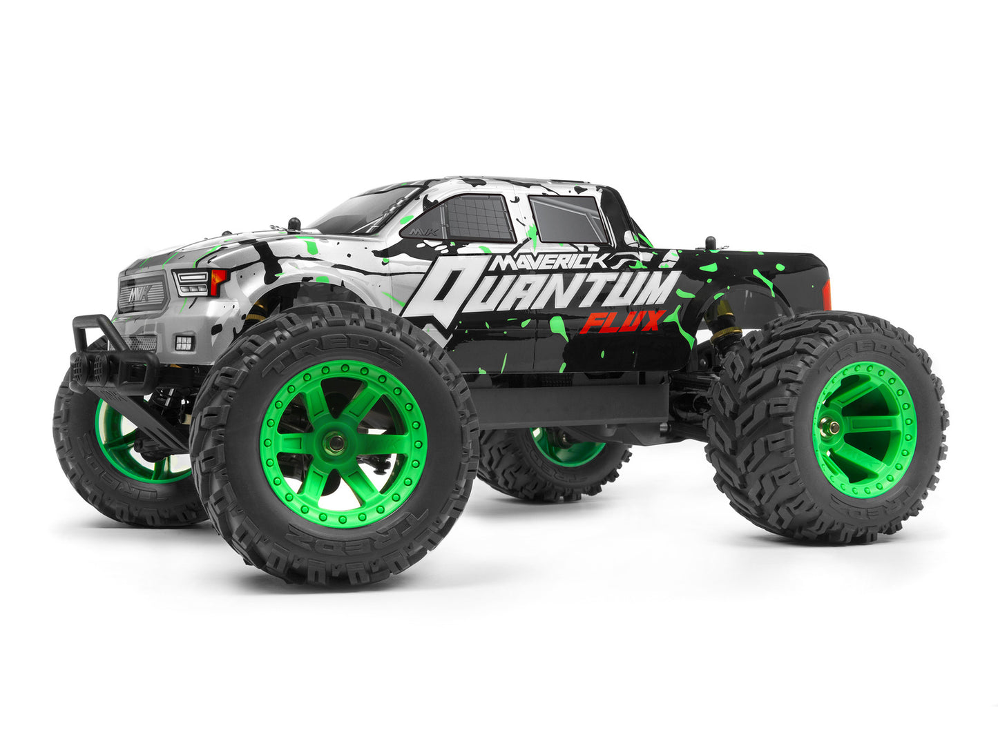 Maverick Quantum MT 1/10 4WD Flux 80A Brushless Electric Monster Truck (Silver/Green) [150203] Item No.: MV150203