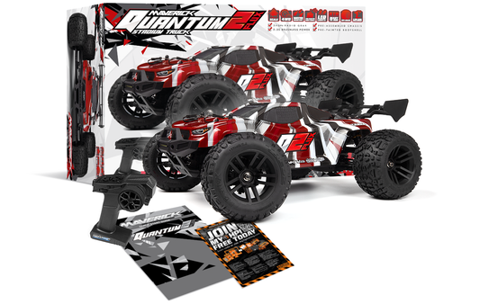 Maverick Quantum2 XT Flux 1/10th Stadium Truck-Red