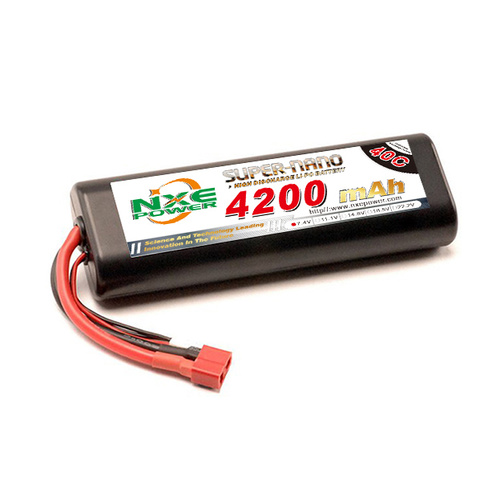 NXE 7.4v 4200mah 40c Round Hard Case Deans