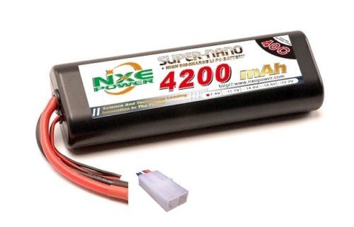 NXE 7.4v 4200mah 40C Round Hard Case Tamiya