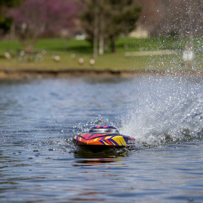 Pro Boat Sonicwake 24inch Self-Righting Brushless Deep-V Boat, RTR, Red, PRB-1992T1