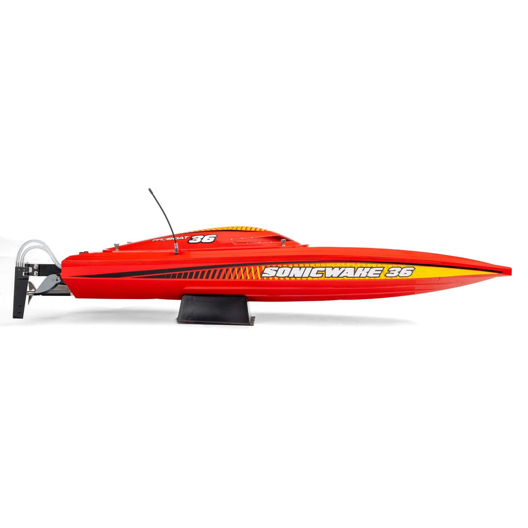 ProBoat Sonicwake 36 V3 Self Righting Deep-V RC Boat, RTR, Red