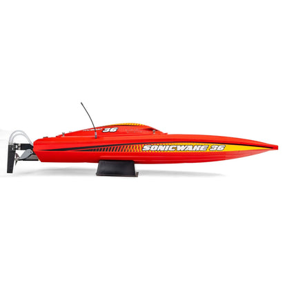 ProBoat Sonicwake 36 V3 Self Righting Deep-V RC Boat, RTR, Red