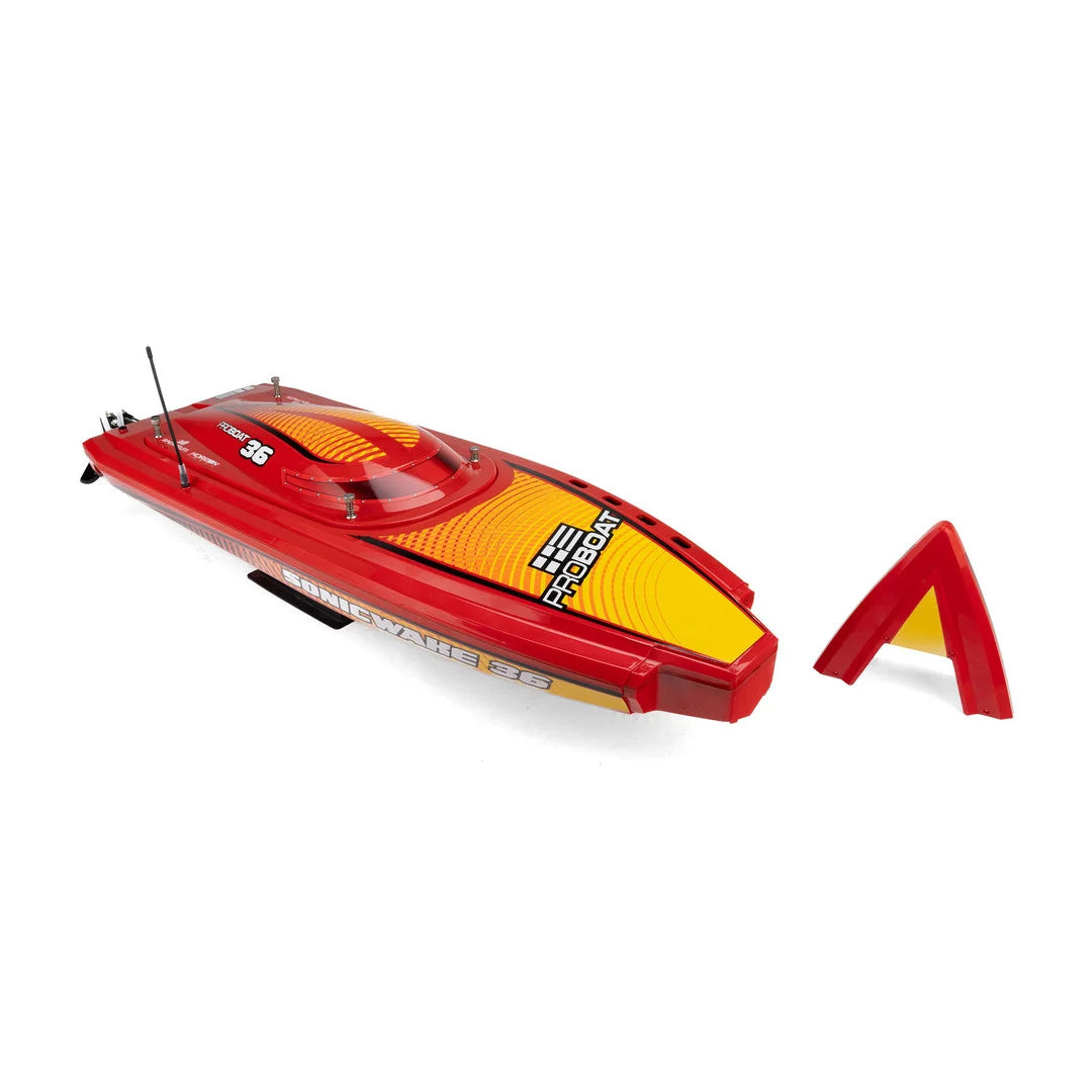 ProBoat Sonicwake 36 V3 Self Righting Deep-V RC Boat, RTR, Red
