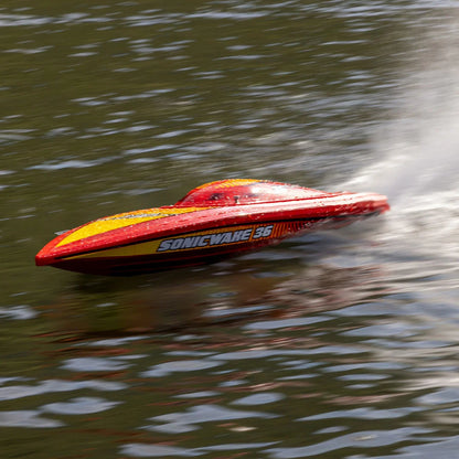 ProBoat Sonicwake 36 V3 Self Righting Deep-V RC Boat, RTR, Red