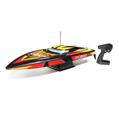 Pro Boat Sonicwake V2 36inch DeepV Boat, RTR, Black, PRB08032V2T1