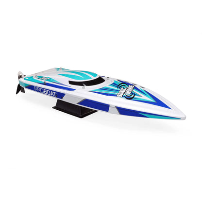 Pro Boat Sonicwake V2 36inch DeepV Boat, RTR, White, PRB08032V2T2