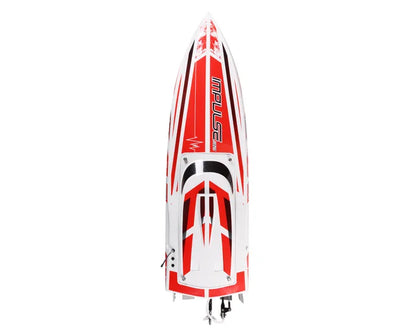 Pro Boat Impulse 32 RC Boat with Smart Technology, RTR, White / Red, PRB08037T2