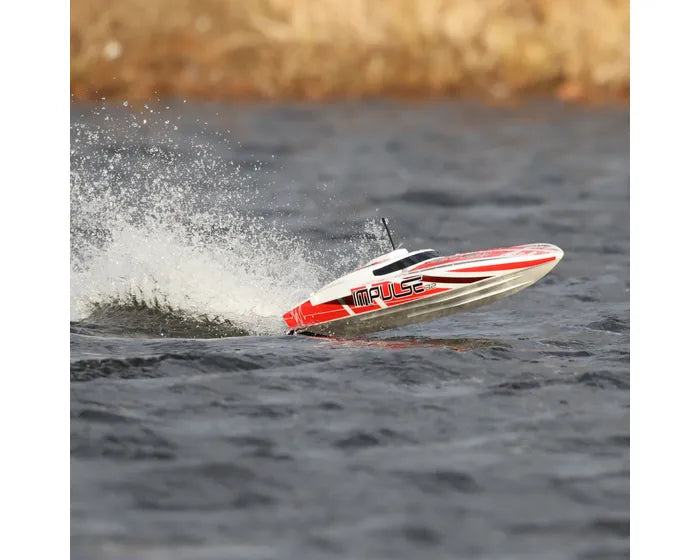 Pro Boat Impulse 32 RC Boat with Smart Technology, RTR, White / Red, PRB08037T2