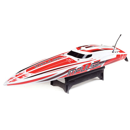 Pro Boat Impulse 32 RC Boat with Smart Technology, RTR, White / Red, PRB08037T2