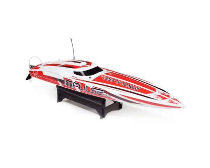 Pro Boat Impulse 32 RC Boat with Smart Technology, RTR, White / Red, PRB08037T2