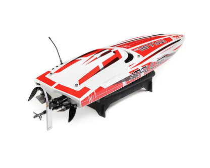 Pro Boat Impulse 32 RC Boat with Smart Technology, RTR, White / Red, PRB08037T2