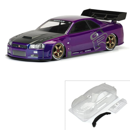 Proline 1/7 2002 Nissan Skyline GT-R R34 Clear Body suit Arrma Infraction PRM158400