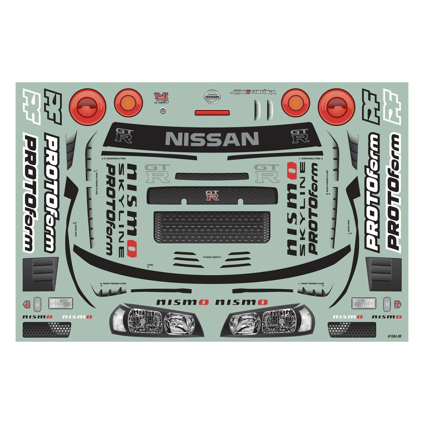 Proline 1/7 2002 Nissan Skyline GT-R R34 Clear Body suit Arrma Infraction PRM158400