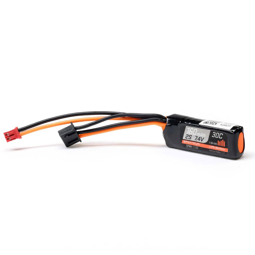 Spektrum 160mAh 2S 7.4V 30C LiPo Battery with PH2.0 Connector, SCX30