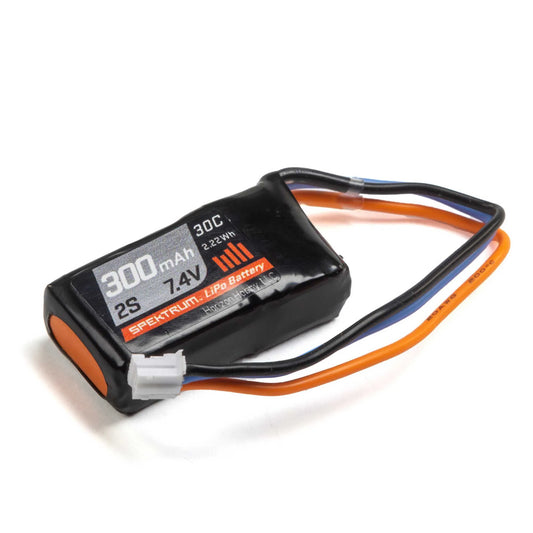 Spektrum 300mah 2S 7.4V 30C LiPo Battery with PH Connector, EFLB2802S30 Replacement