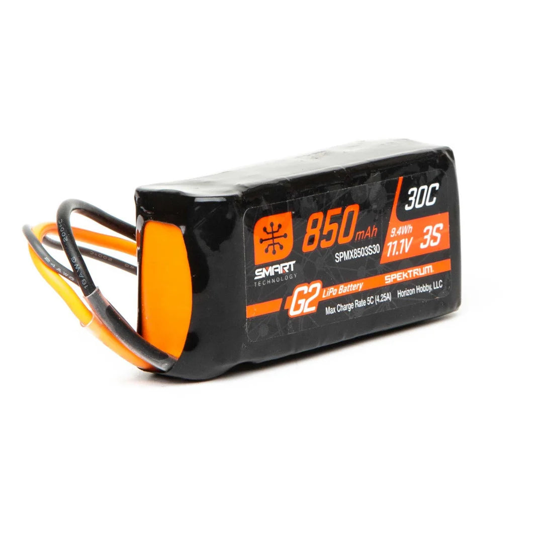 Spektrum 850mAh 3S 11.1V 30c Smart G2 LiPo Battery with IC2 Connector