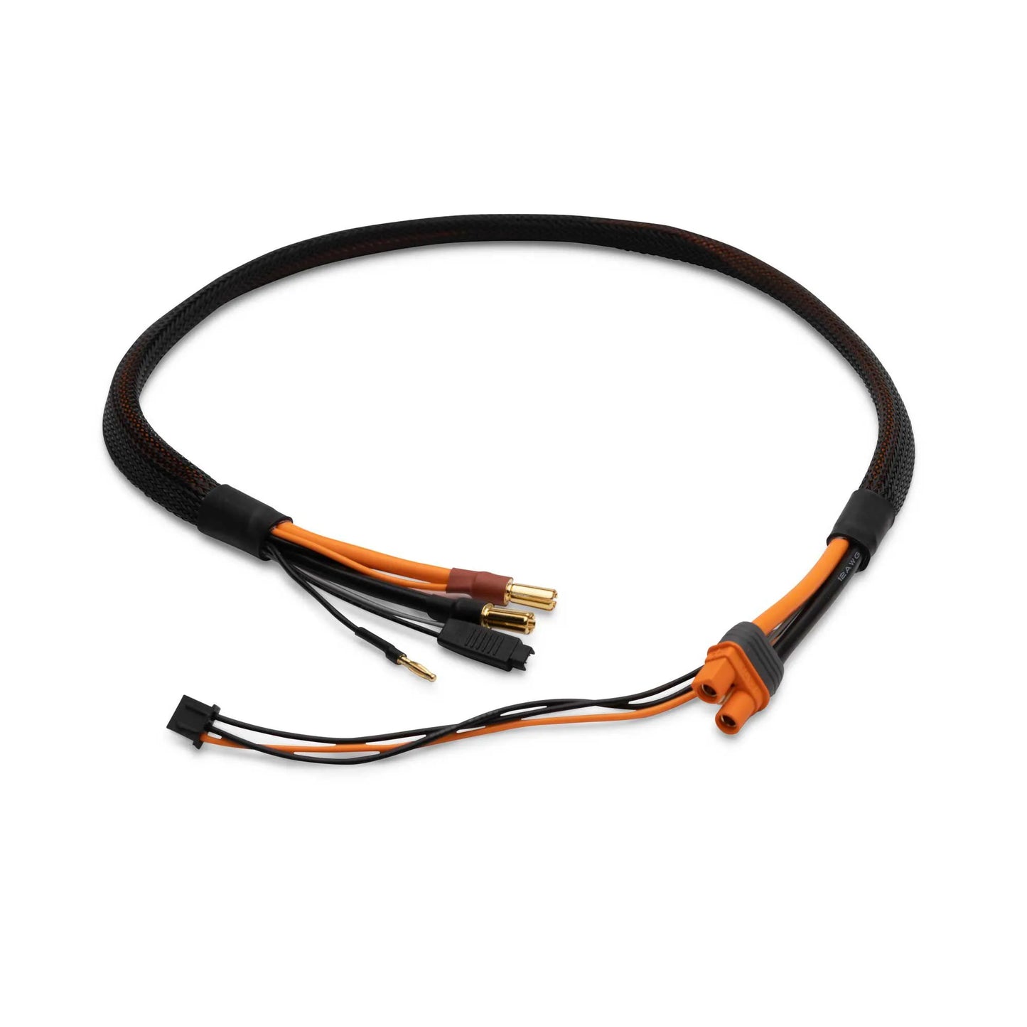 Spektrum Pro Series Race 2S Charge Cable, IC3 to 5mm Bullets, 2ft SPMXCA329