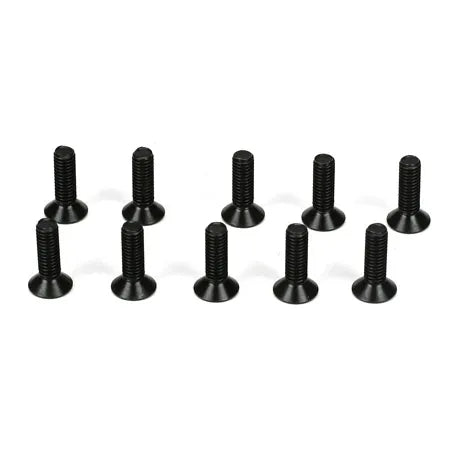 TLR Flathead Screws, M3 x 10mm, 10pcs