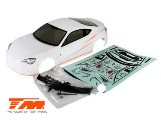 Team Magic Body - 1/10 Touring / Drift - 190mm - Painted - no holes - T86 White (TM503393WA)