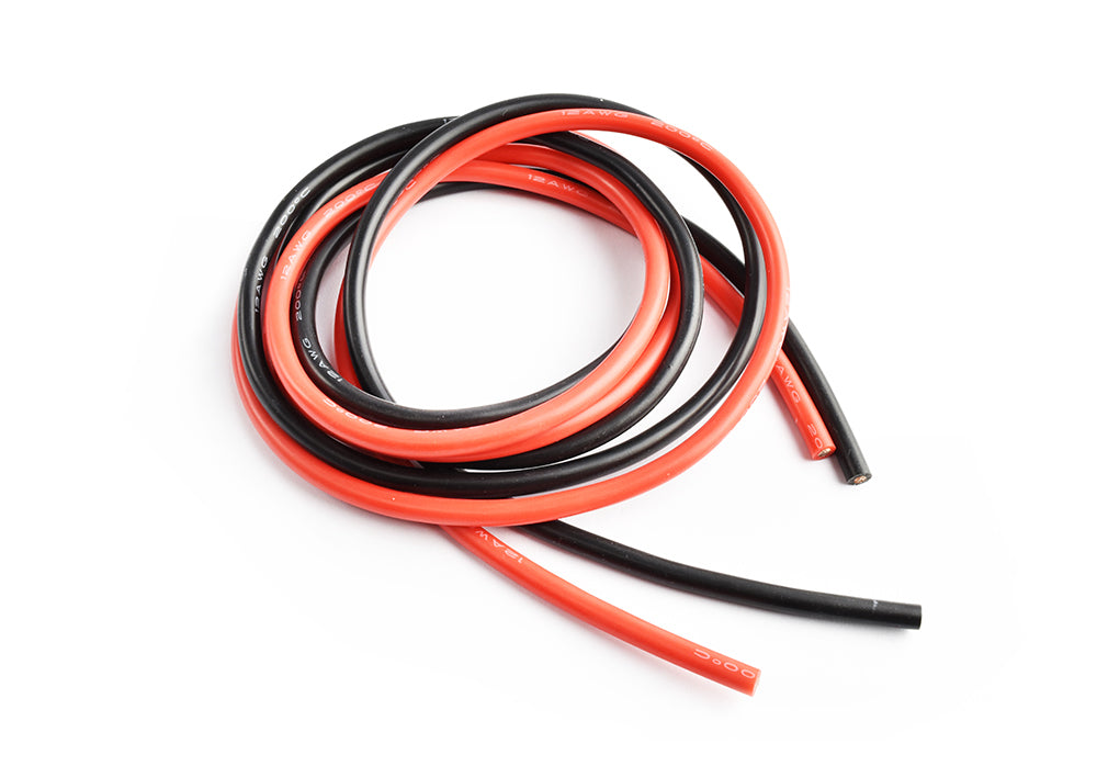 Silicone wire 12AWG 0.06 with 1m red and 1m black TRC-1307-12