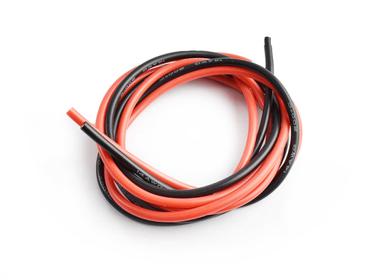 Silicone wire 14AWG 0.06 with 1m red and 1m black