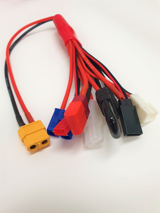 XT60 to Deans/Futaba/JST/Tamiya/EC3/TRX/Balancing Connector/DIY extra wire 16AWG 30cm silicone wire TRC-5010A