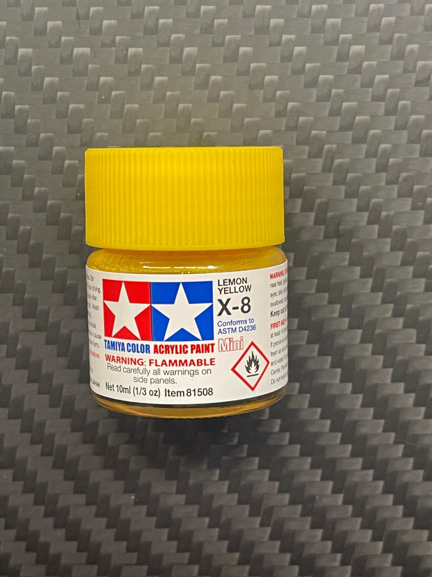 Tamiya 81508 Acrylic Paint Mini X-8 Yellow (10ml)