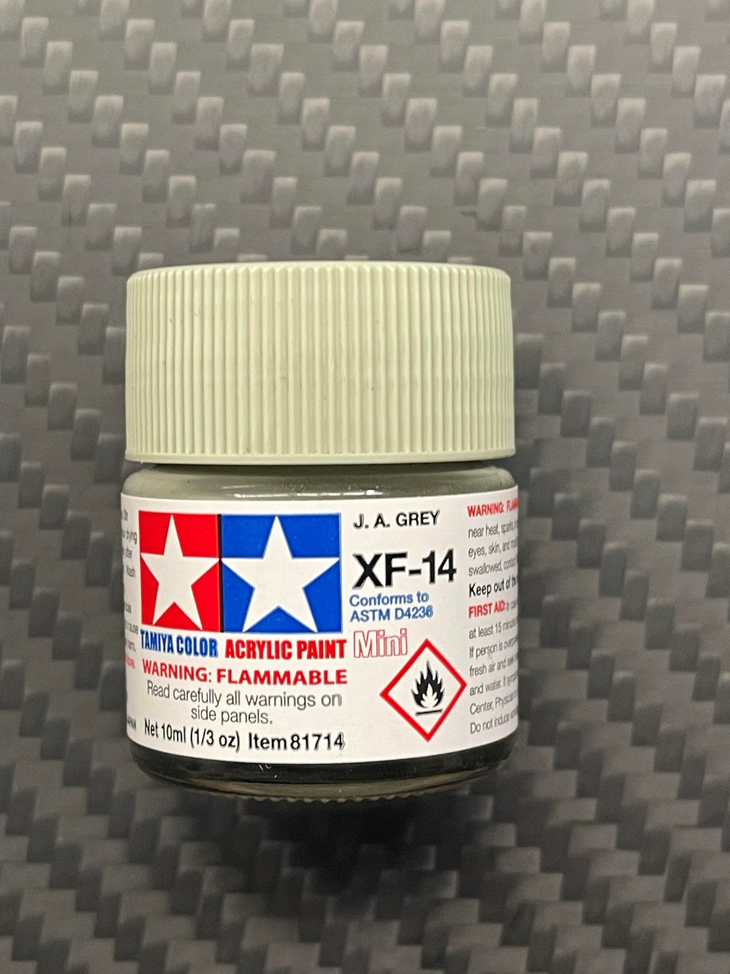 Tamiya 81714 Acrylic Paint Mini XF-14 J A Grey (10ml)