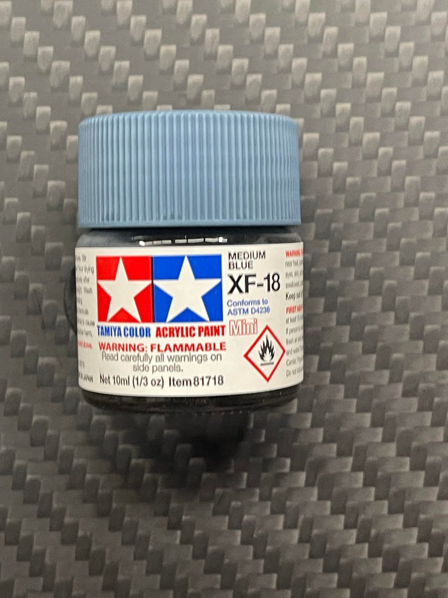 Tamiya 81718 Acrylic Paint Mini XF-18 Medium Blue (0ml)