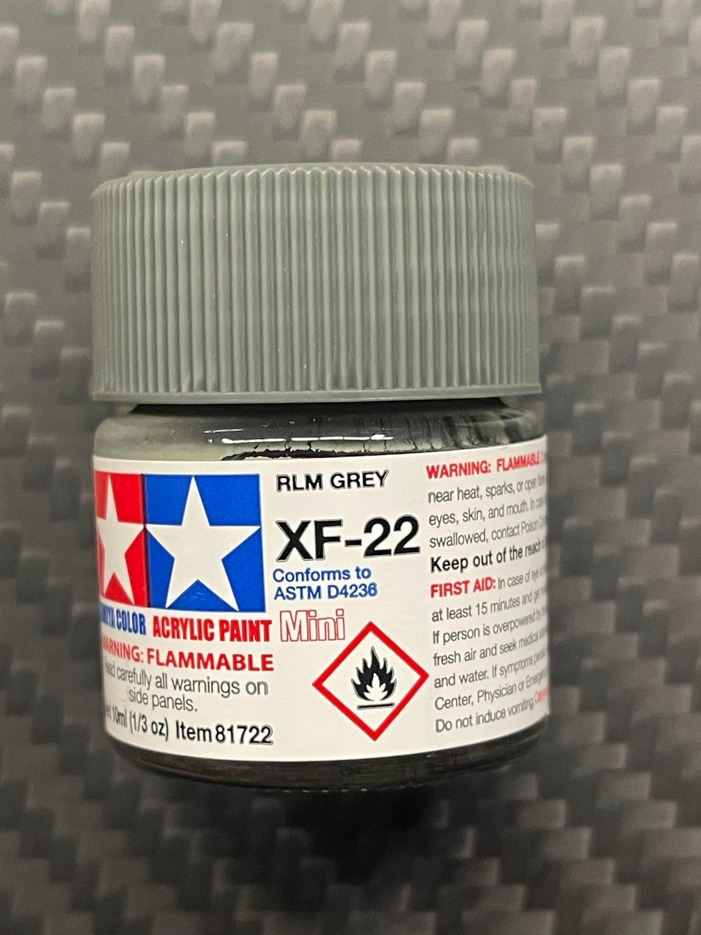 Tamiya 81722 Acrylic Paint Mini XF-22 Film Grey (10ml)