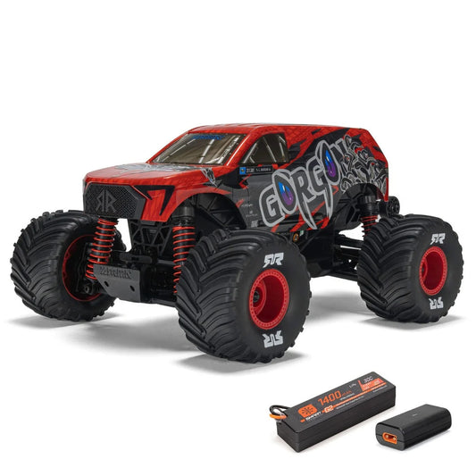 Arrma Gorgon Grom 4X4 1/16 Monster Truck RTR, Red