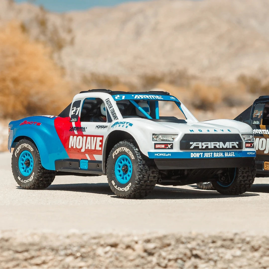 Arrma Mojave Grom 223S DSC Brushless 1/16 4x4 Desert Truck RTR, White, ARA2304ST2