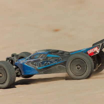 Arrma Typhon Grom 223S DSC Brushless 4X4 1/14 RC Buggy RTR, Blue, ARA2306ST2