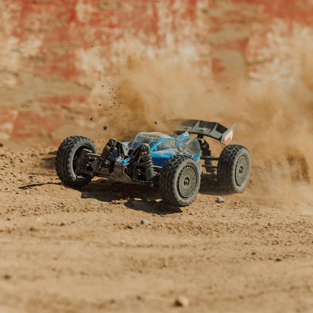Arrma Typhon Grom 223S DSC Brushless 4X4 1/14 RC Buggy RTR, Blue, ARA2306ST2